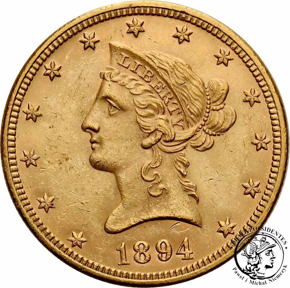 USA 10 dolarów 1894 Philadelphia st. 1-