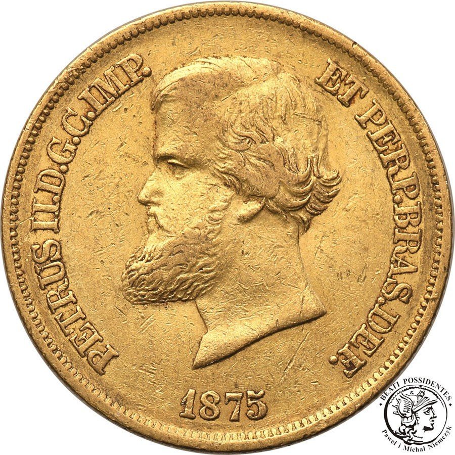 Brazylia 10000 Reis 1875 st.3+