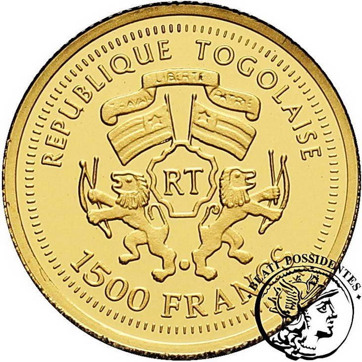 Togo 1500 franków 2006 Mozart st. L