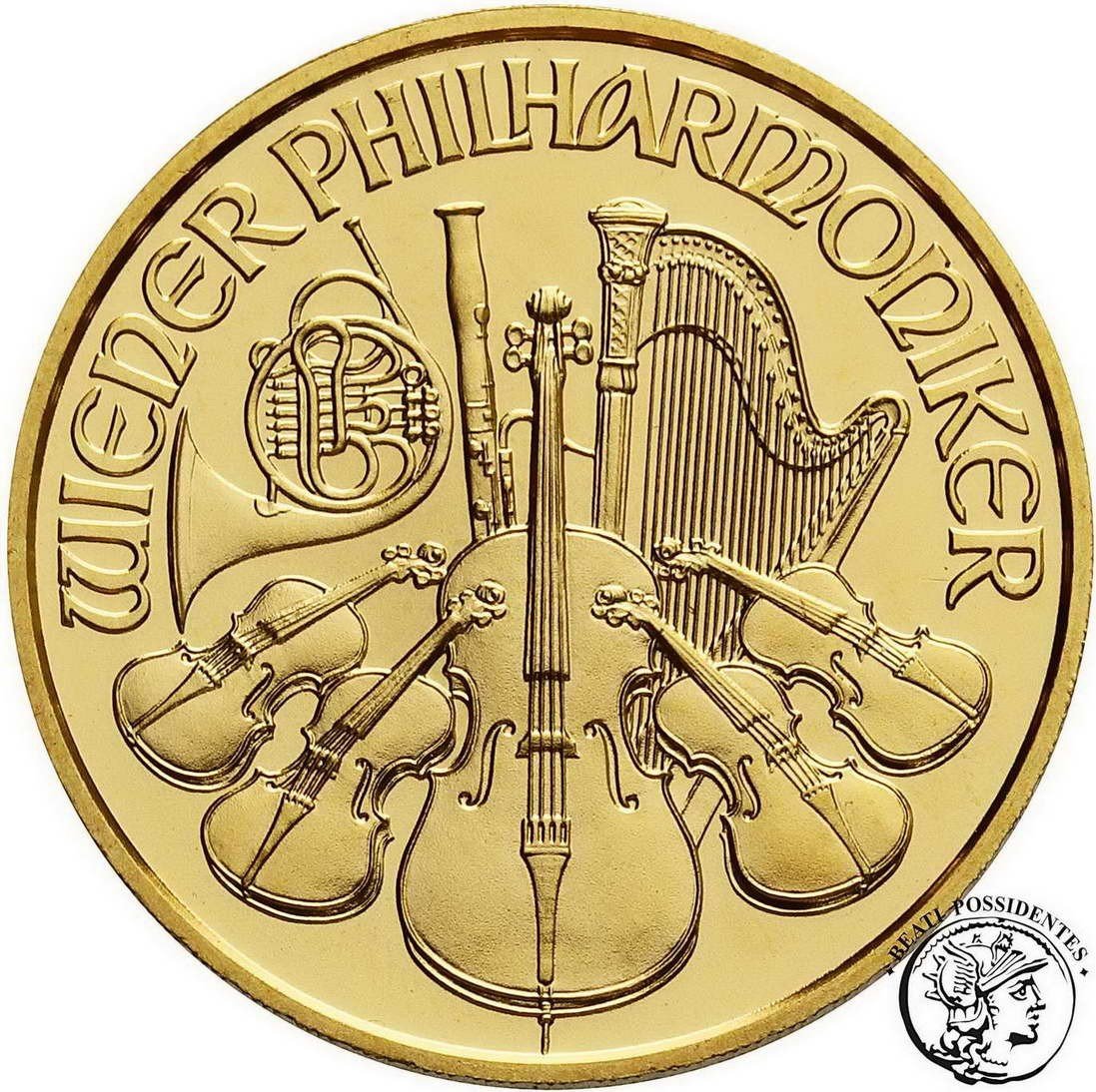 Austria 50 Euro 2005 Filharmonia 1/2 Oz Au st. 1