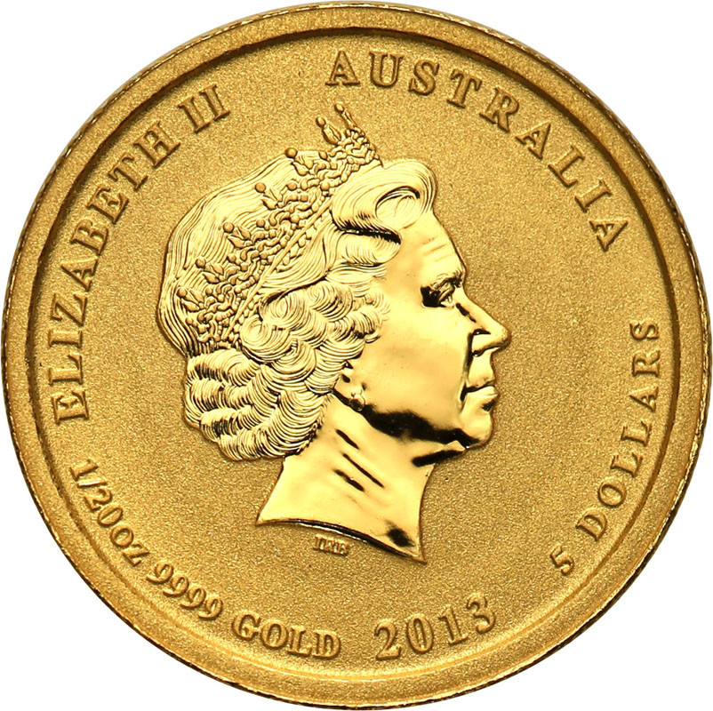 Australia 5 dolarów 2013 rok węża st.L