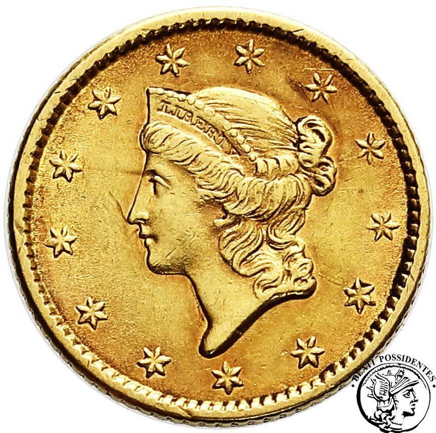 USA 1 dolar 1852 Filadelfia st.2