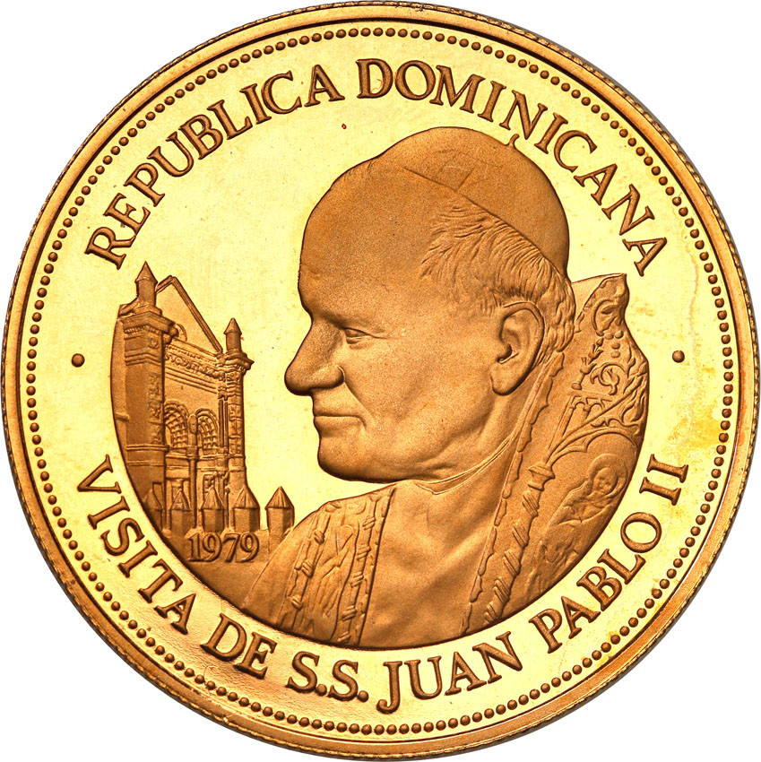 Dominikana 250 Pesos 1979 Jan Paweł II - RZADKIE