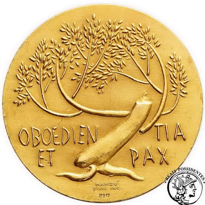 Watykan medal Jan XXIII 1960 złoto st.2