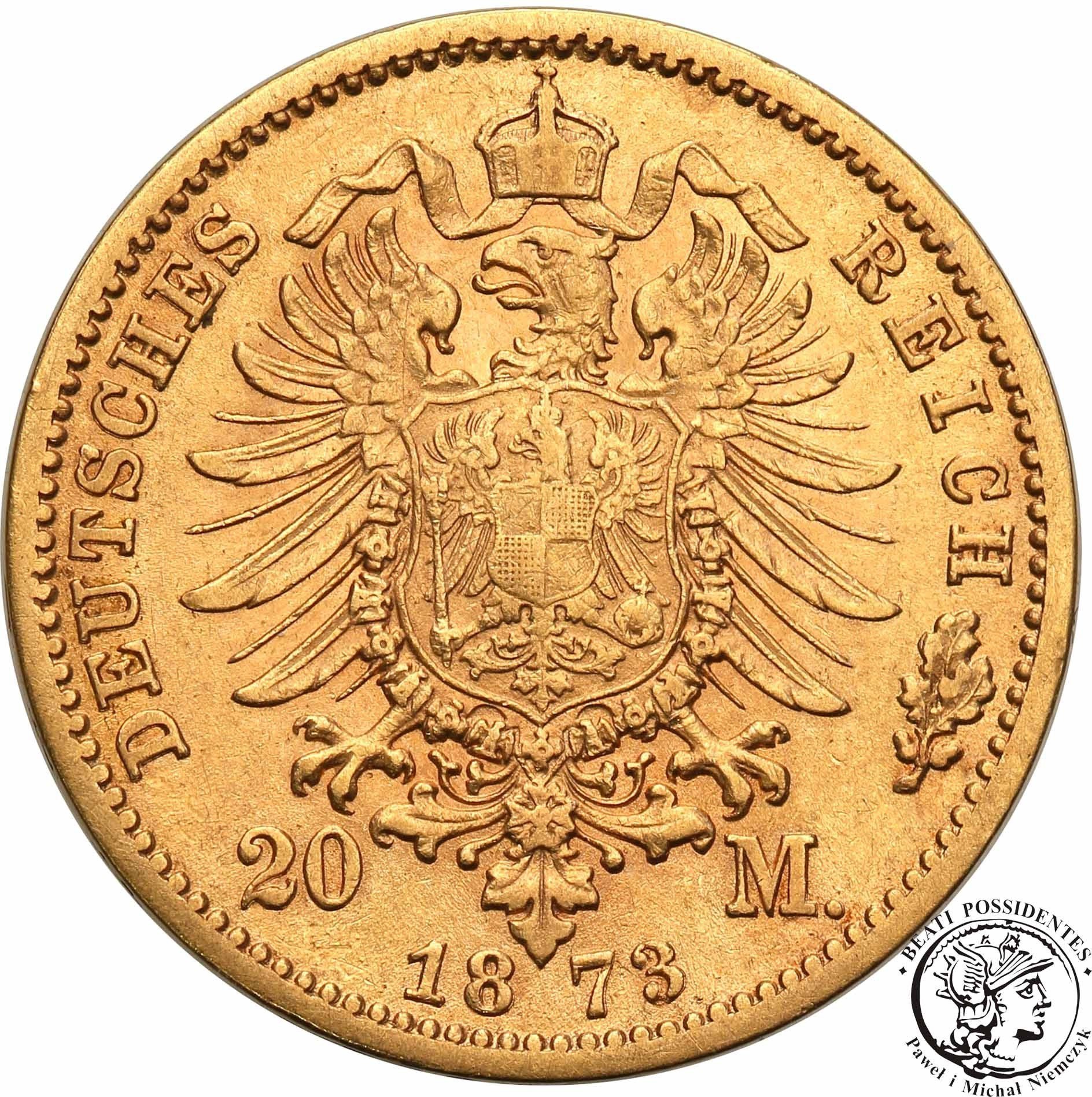 Niemcy Prusy 20 Marek 1873 C - Frankfurt st. 3+