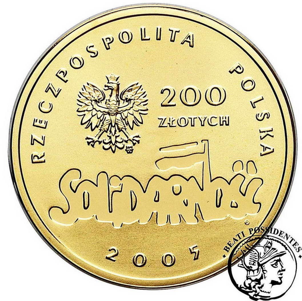 Polska III RP 200 zł 2005 25 lat Solidarności st. L