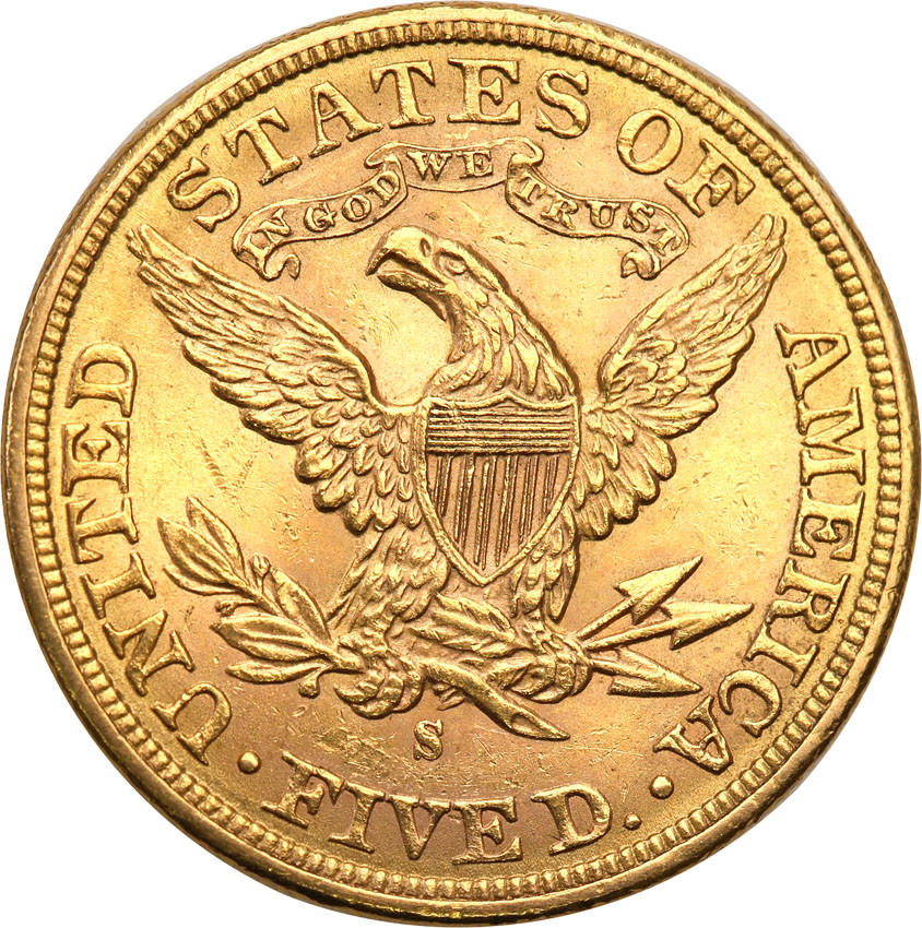 USA 5 dolarów 1885 S San Francisco st.2