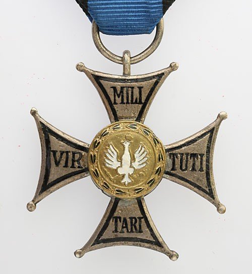 Krzyż Virtuti Militari, wtórnik. Tombak srebrzony.