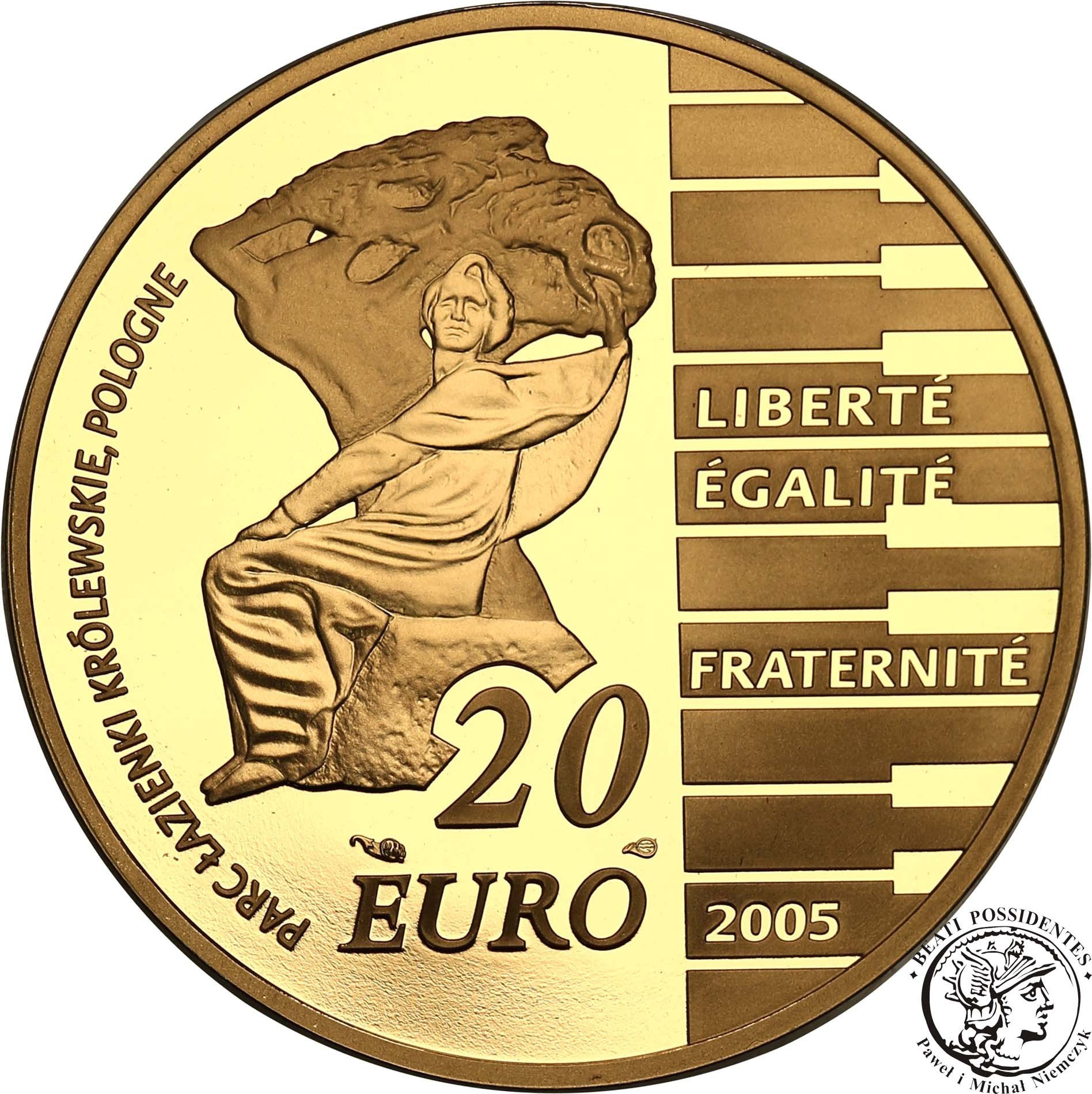 Francja 20 Euro 2005 Fryderyk Chopin nakład tylko 500 szt. st.L