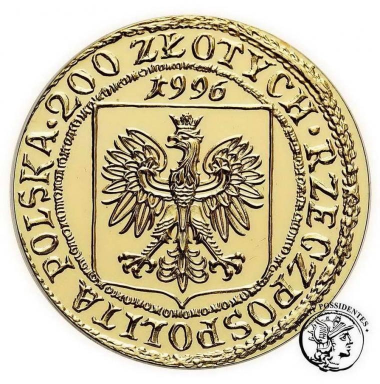 Polska III RP 200 złotych 1996 Tysiąclecie Gdańska st.L