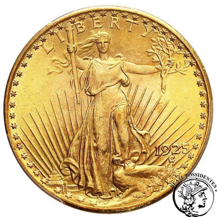 USA 20 dolarów 1925 Filadelfia PCGS MS64