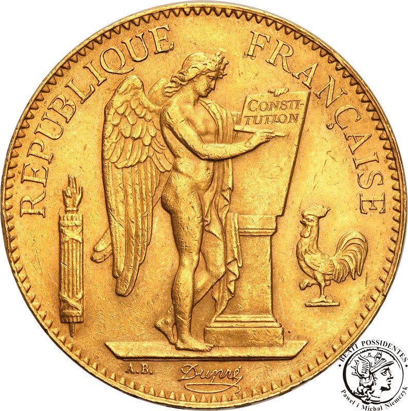 Francja 100 franków 1886 A Anioł st.3+