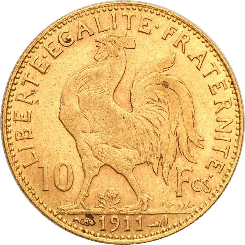 Francja 10 franków 1911 A st.1-