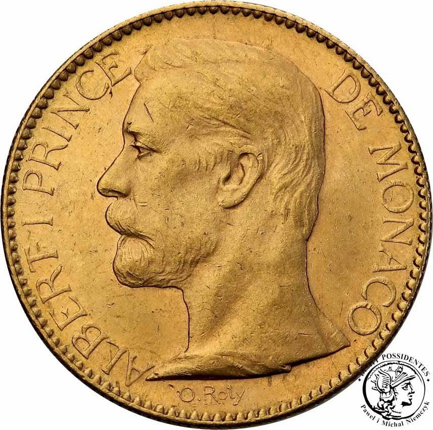 Monako 100 franków 1896 Albert I st. 2/2+
