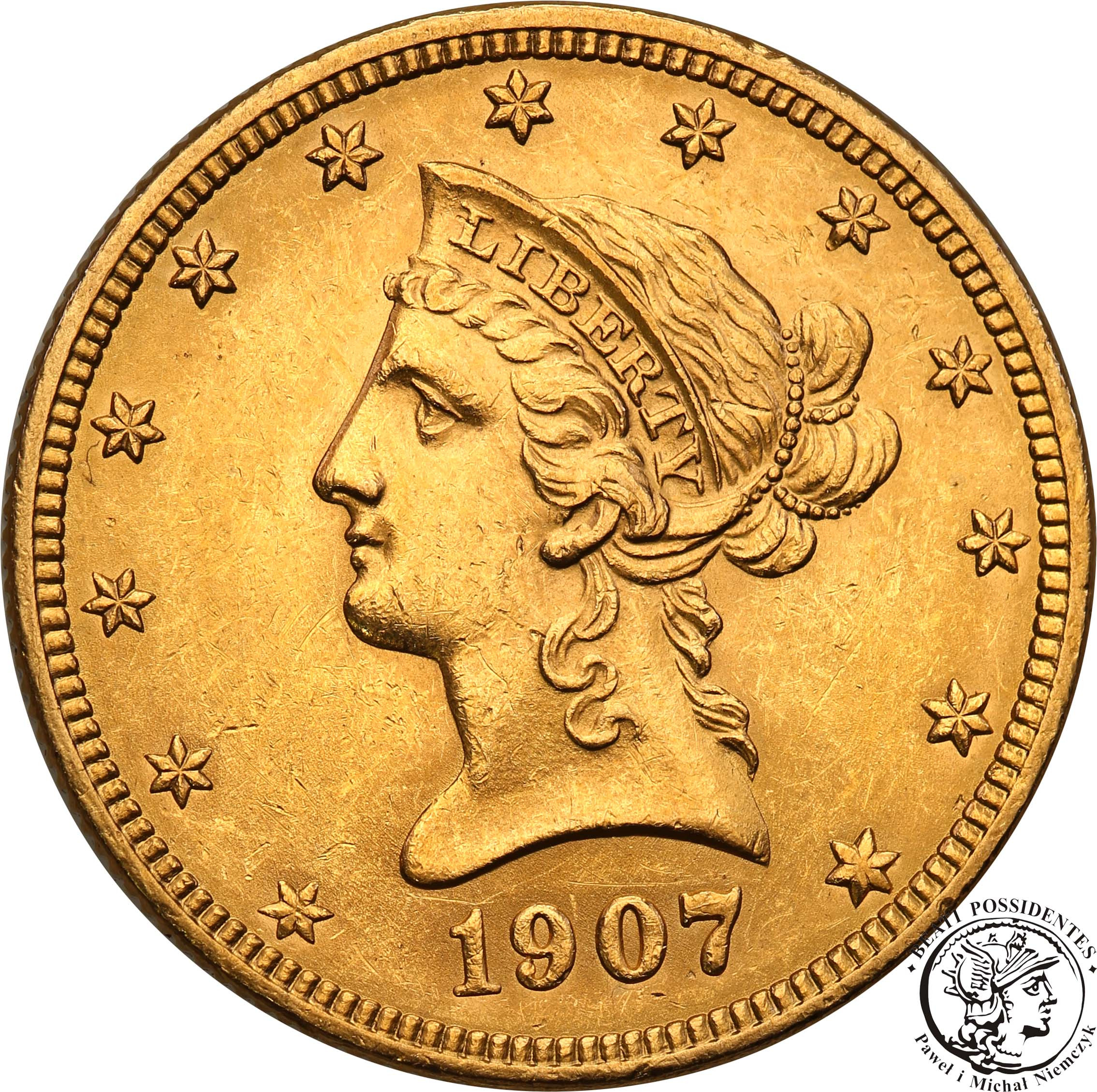 USA 10 $ dolarów 1907 Liberty st.1