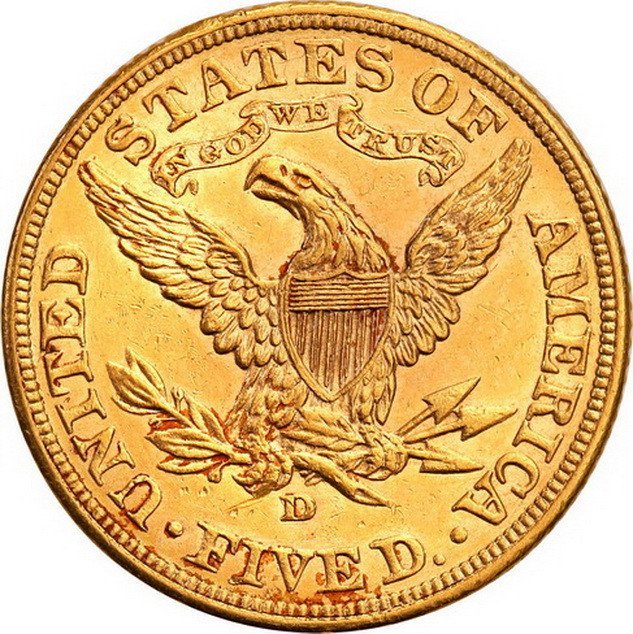 USA 5 dolarów 1907 D - Denver st.1