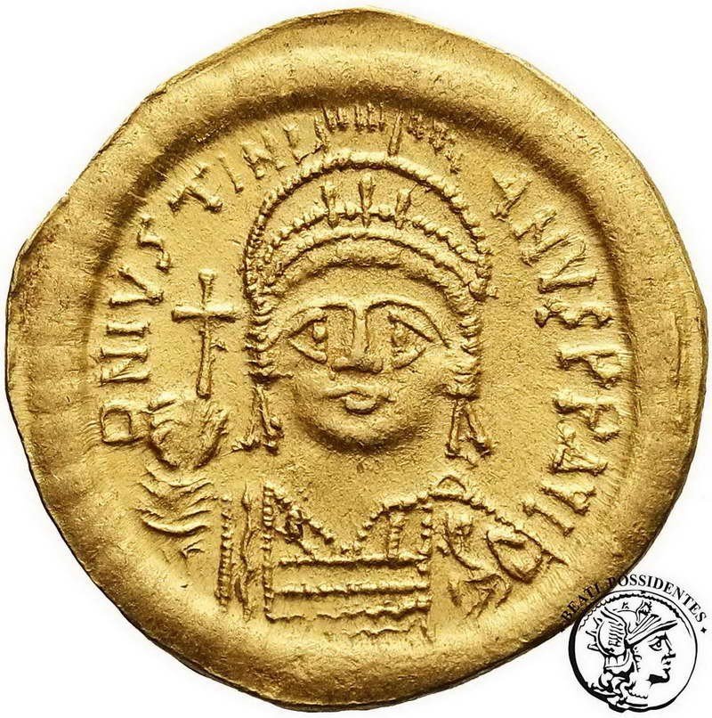 Bizancjum Justynianus I (527-569) Solidus st. 2-/2
