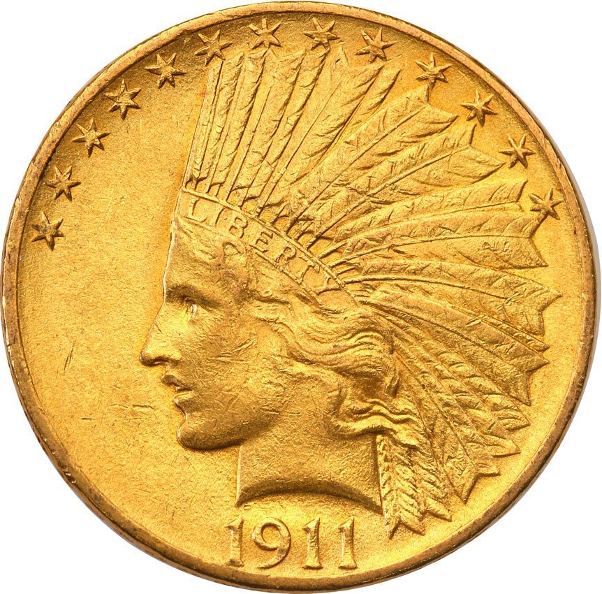 USA 10 dolarów 1911 Indianin st.1-
