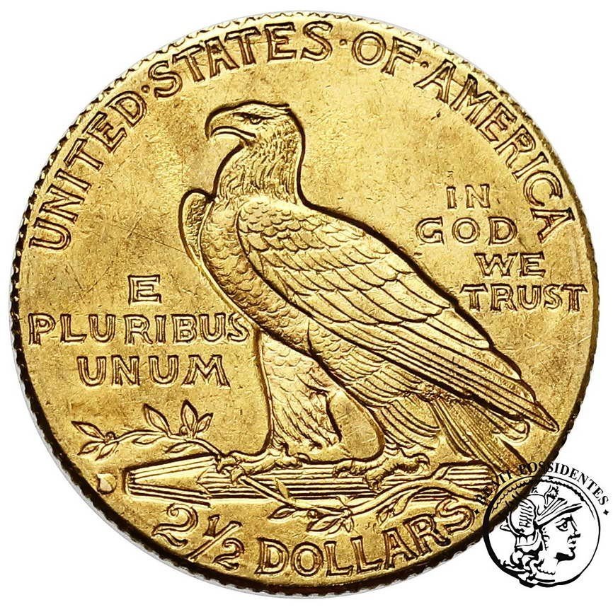 USA 2 1/2 dolara 1914 D Denver Indianin st. 2/2-