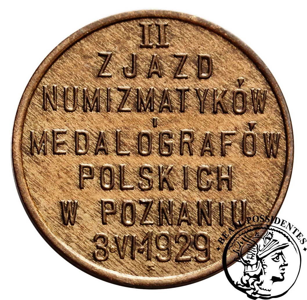 Polska II RP PRÓBA Brąz 5 groszy 1929 II Zjazd numizm. i medalograf. st. 1/1-