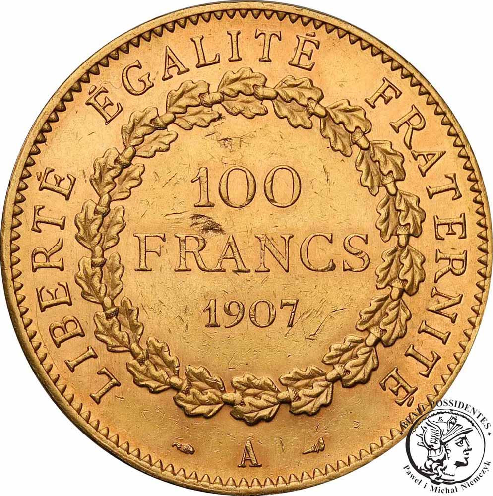 Francja 100 franków 1907 ANIOŁ A Paris st. 2-