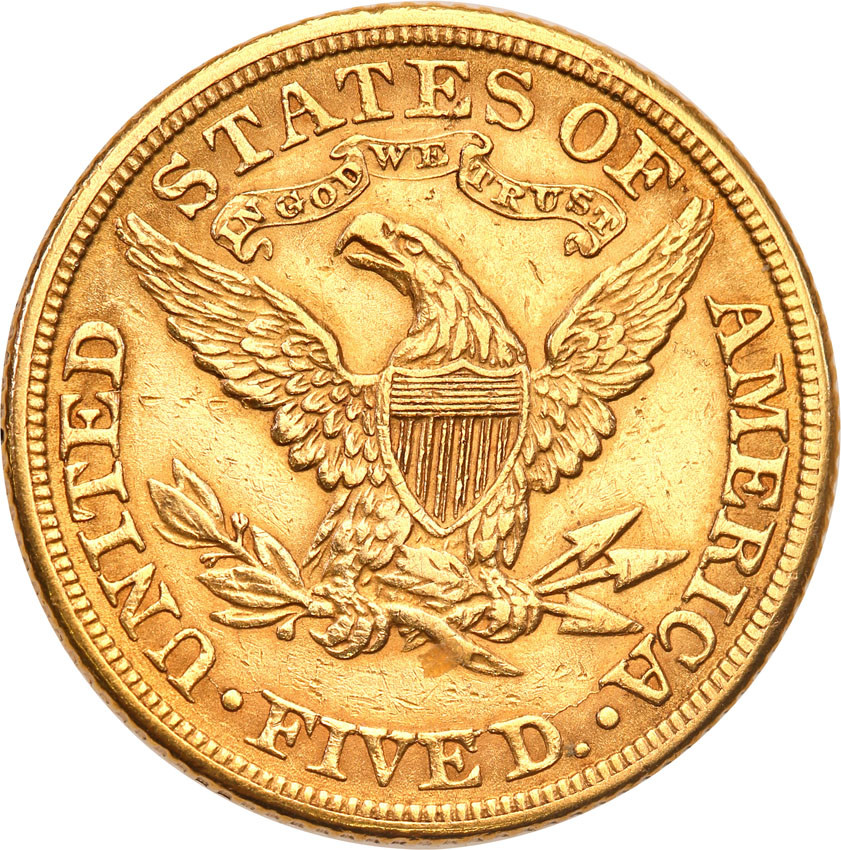 USA 5 dolarów 1881 Philadelphia st.2