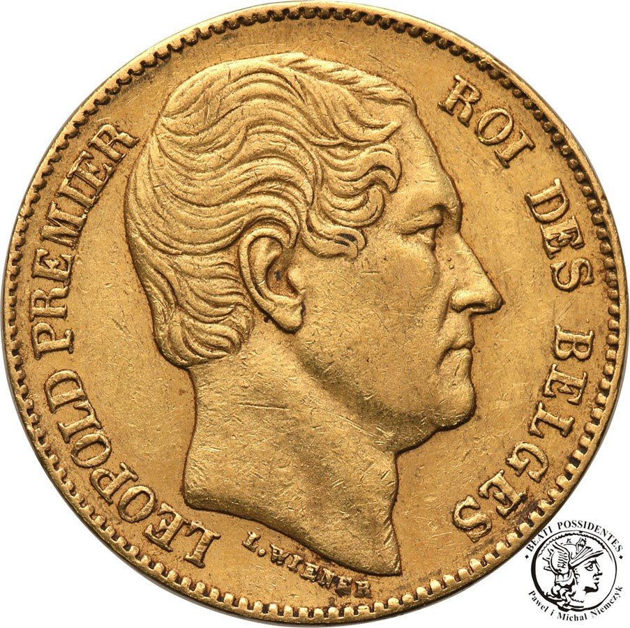Belgia 20 franków 1865 Leopold I st. 3