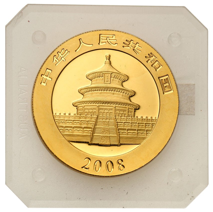 Chiny 500 Yuan 2008  Panda uncja złota st.L