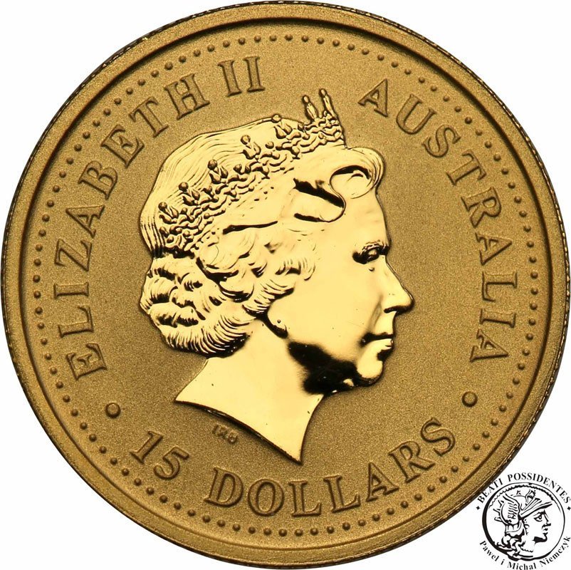 Australia 15 dolarów 2003 kangur (1/10 uncji złota) st.L
