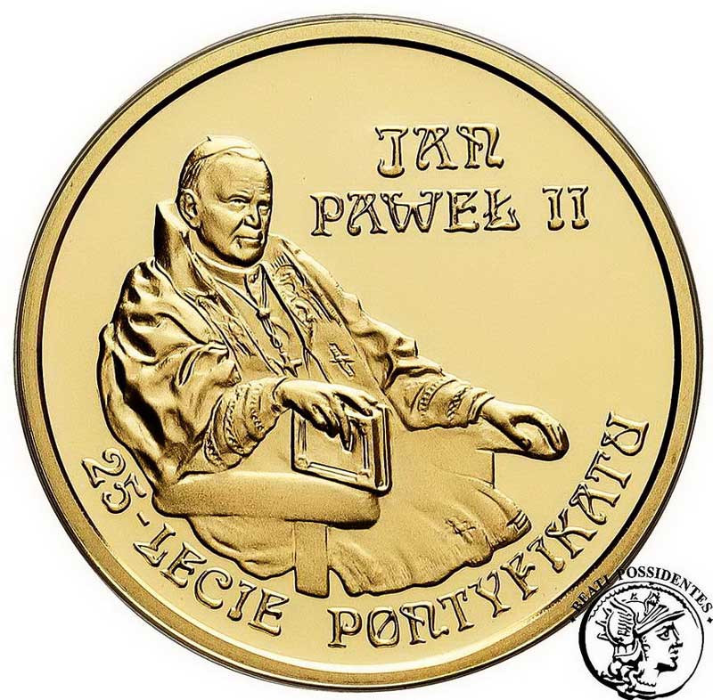 Polska III RP 200 złotych 2003 Jan Paweł II 25 lat Pontyfikatu st.L