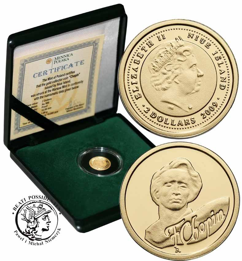 Australia 2 dolary Fryderyk Chopin 2009 st. L