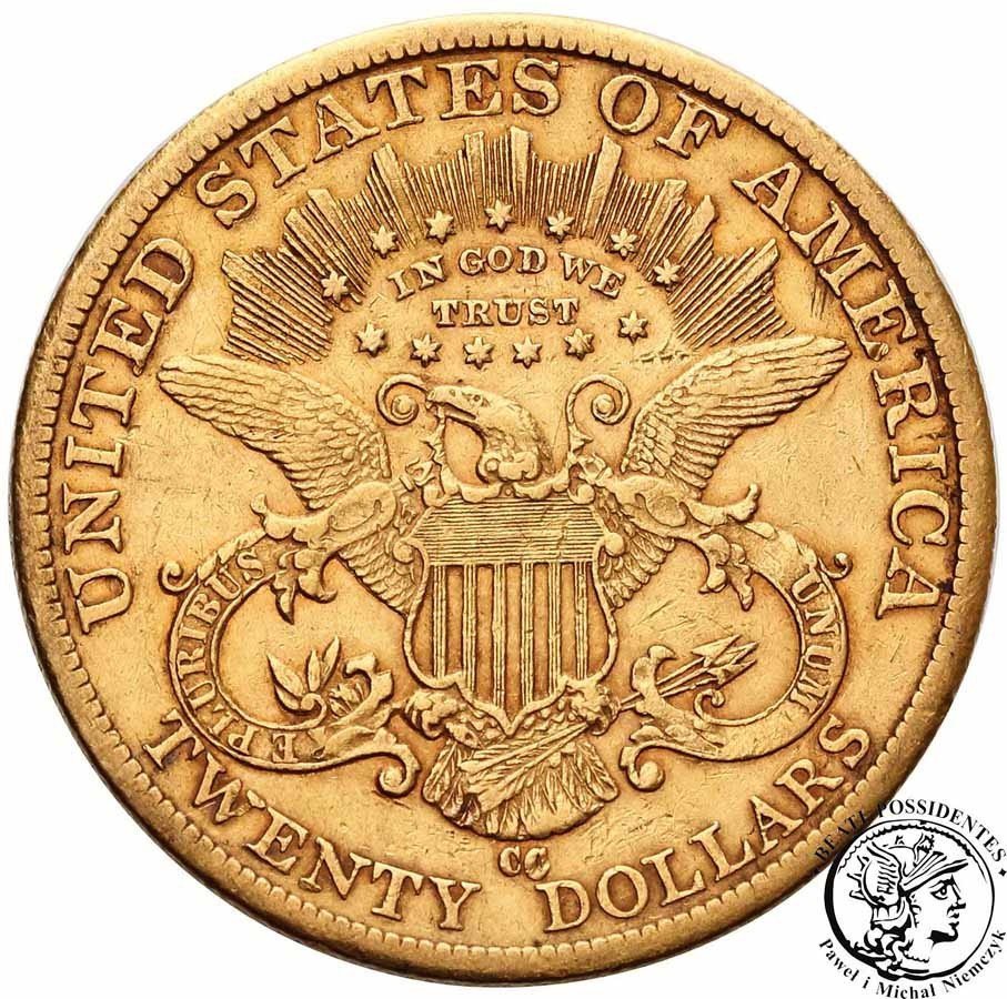 USA 20 dolarów 1882 CC Carson City st. 3+