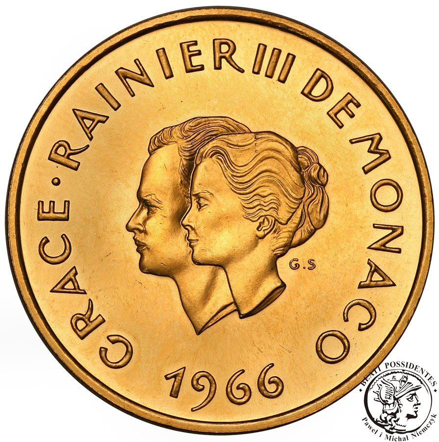 Monako 200 franków 1966 Ks. Rainier + Grace Kelly st.1-
