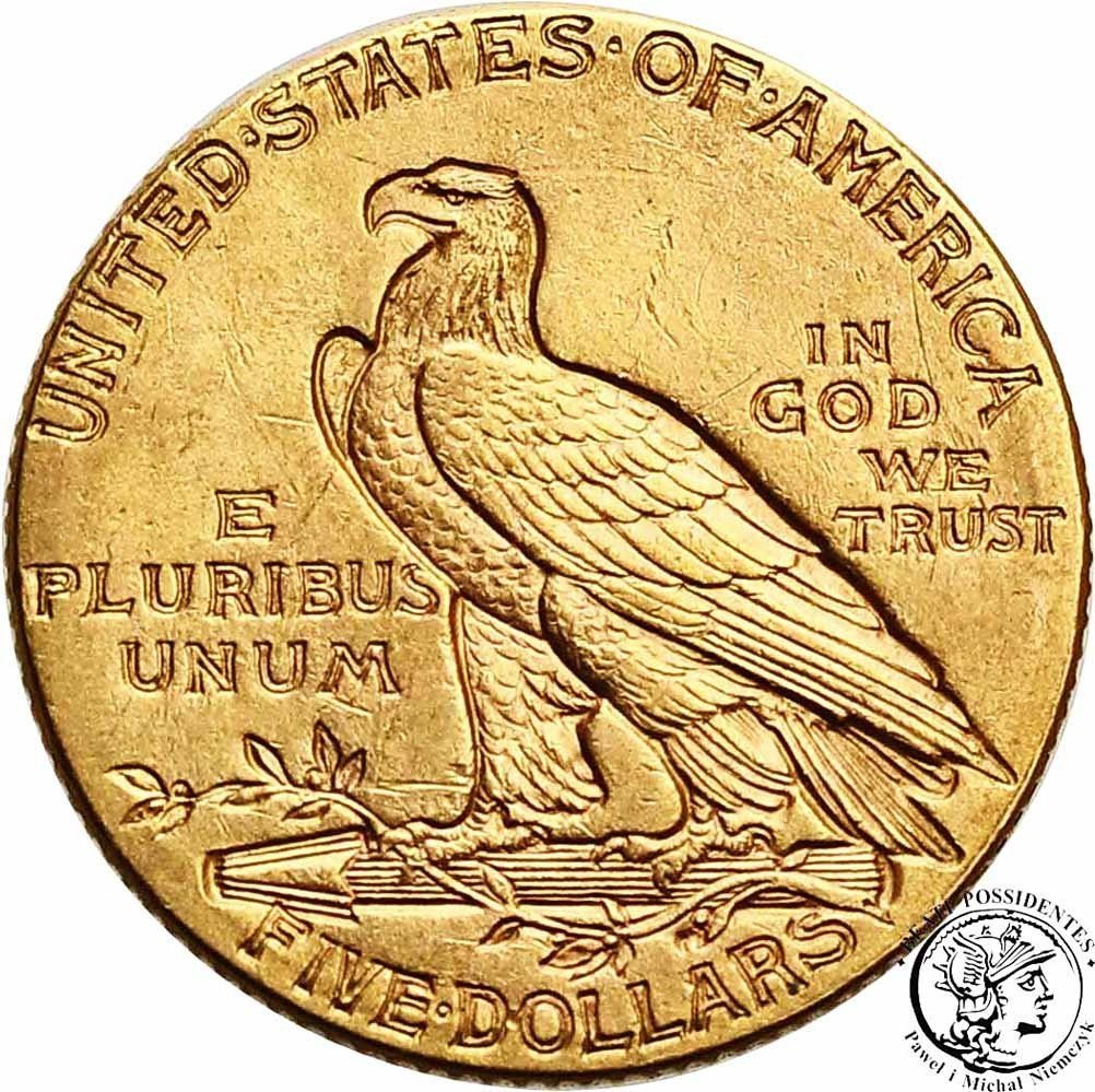 USA 5 dolarów 1912 Indianin st.2