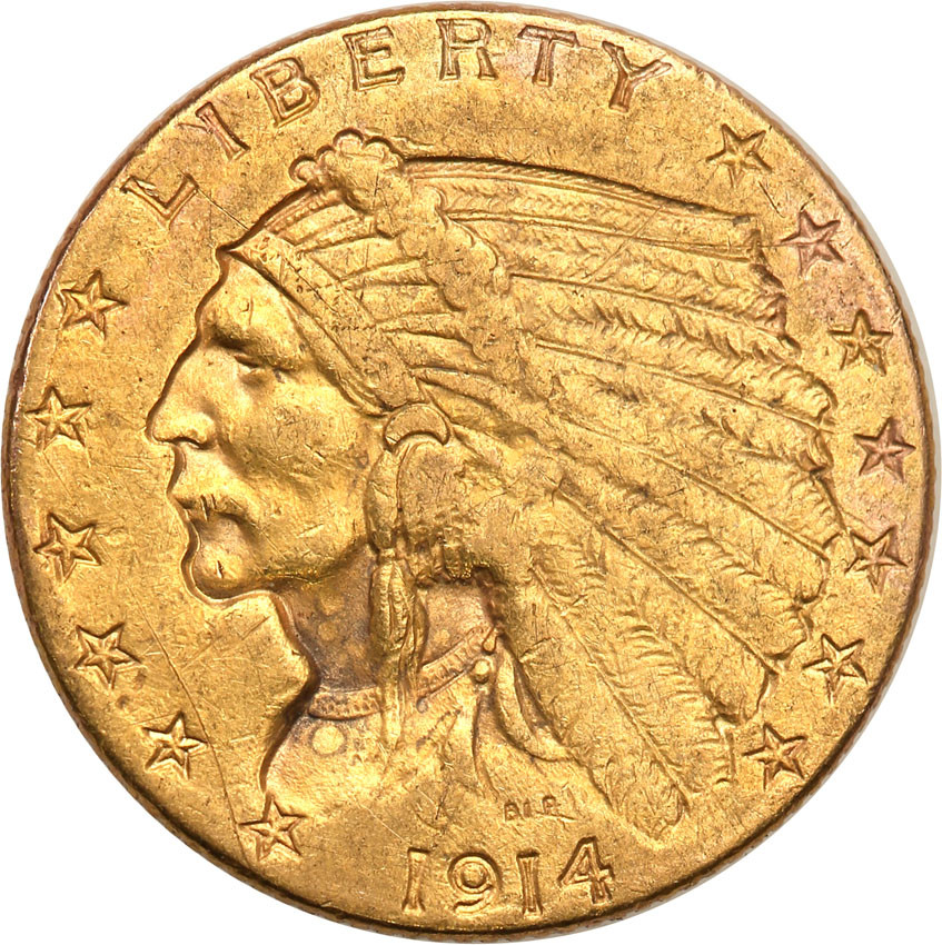 USA 2 1/2 dolara 1914 st.2