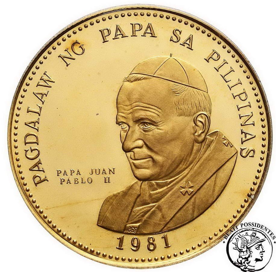 Filipiny Jan Paweł II 1500 Piso 1981 PCGS PR67DCAM