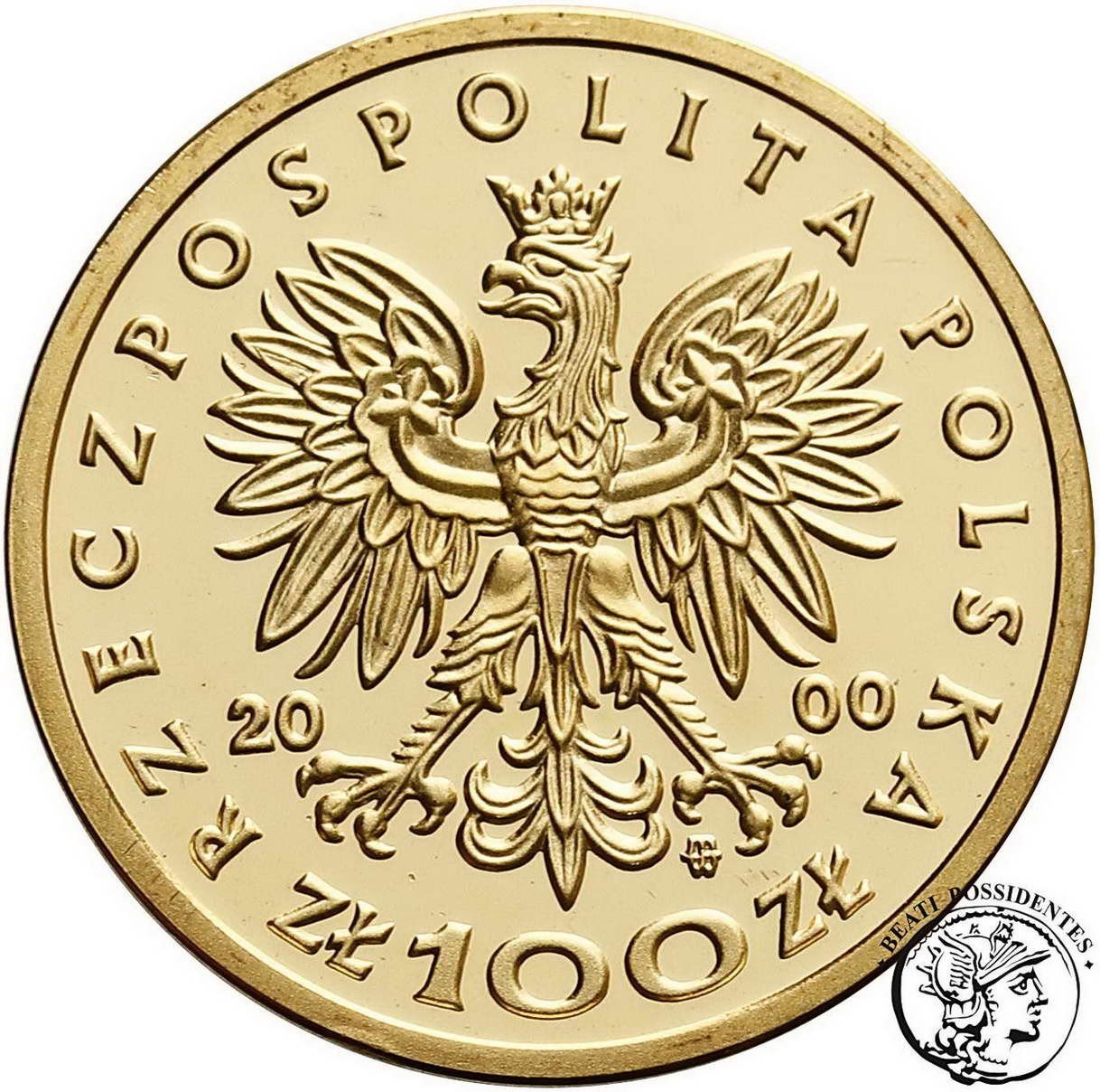 Polska III RP 100 złotych Królowa Jadwiga 2000 st. L-/L