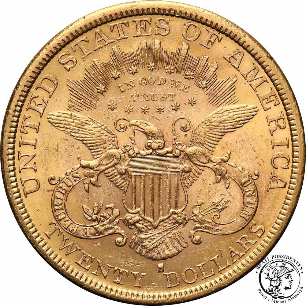 USA 20 dolarów 1879 S San Francisco  st. 1-/2+