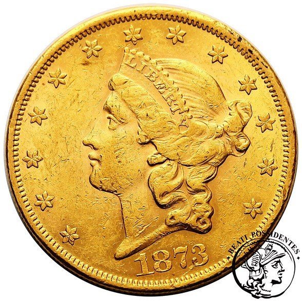 USA 20 $ dolarów 1873 Filadelfia st. 3+