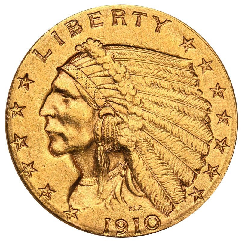 USA 2 1/2 dolara 1910 Philadelphia st.2