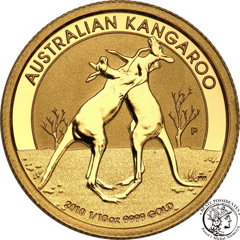Australia 15 dolarów 2010 (1/10 uncji złota) kangury st.L
