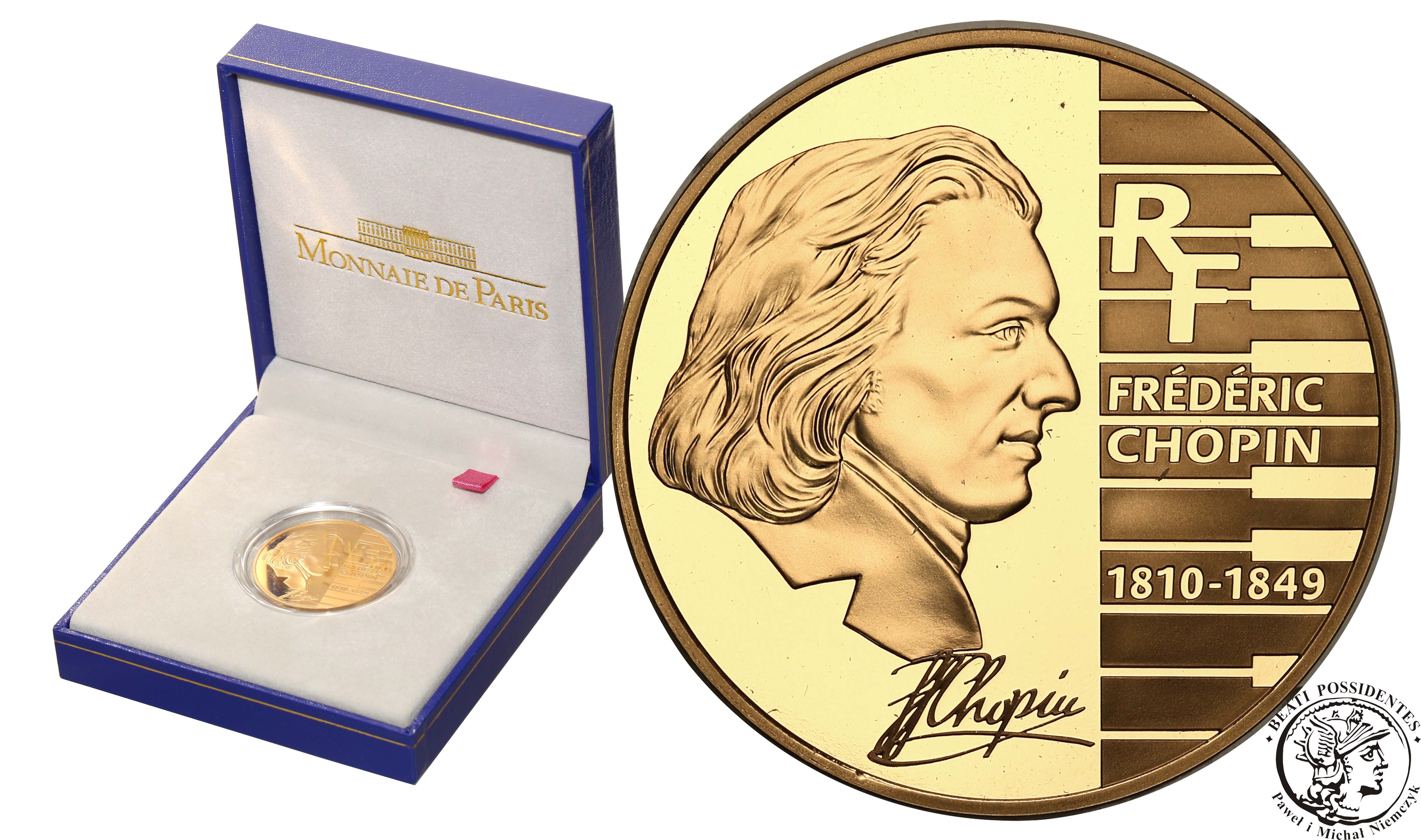 Francja 20 Euro 2005 Fryderyk Chopin nakład tylko 500 szt. st.L