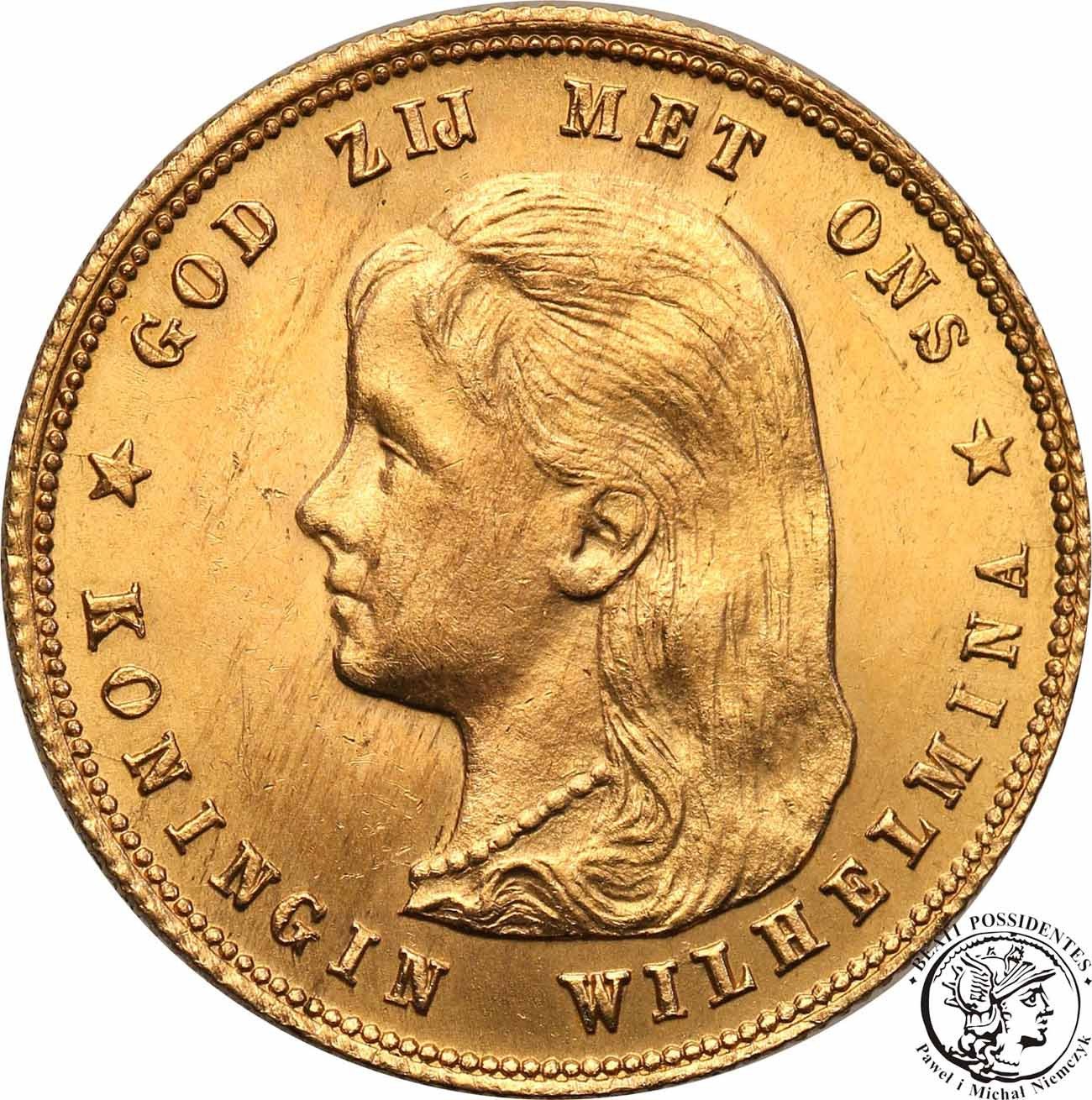 Holandia 10 Guldenów 1897 Wilhelmina st.1