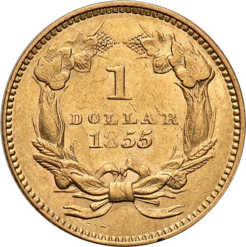 USA 1 dolar 1855 typ II Philadelphia st.2-