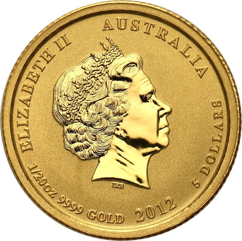 Australia 5 dolarów 2012 rok smoka st.L