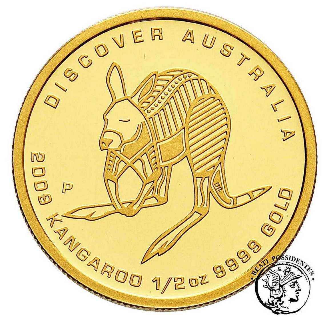 Australia Elżbieta II 50 dolarów 2009 1/2 Oz Kangur st. L stempel lustrzany