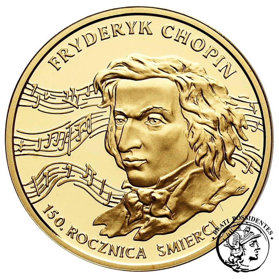 Polska III RP 200 złotych 1999  Fryderyk Chopin - 150. Rocznica Śmierci st.L