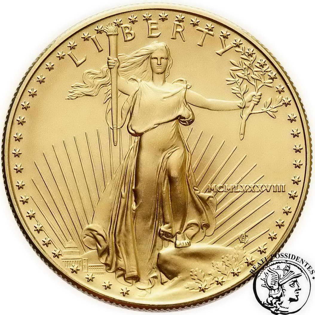 USA 50 dolarów 1988 (1 oz Au) st.1