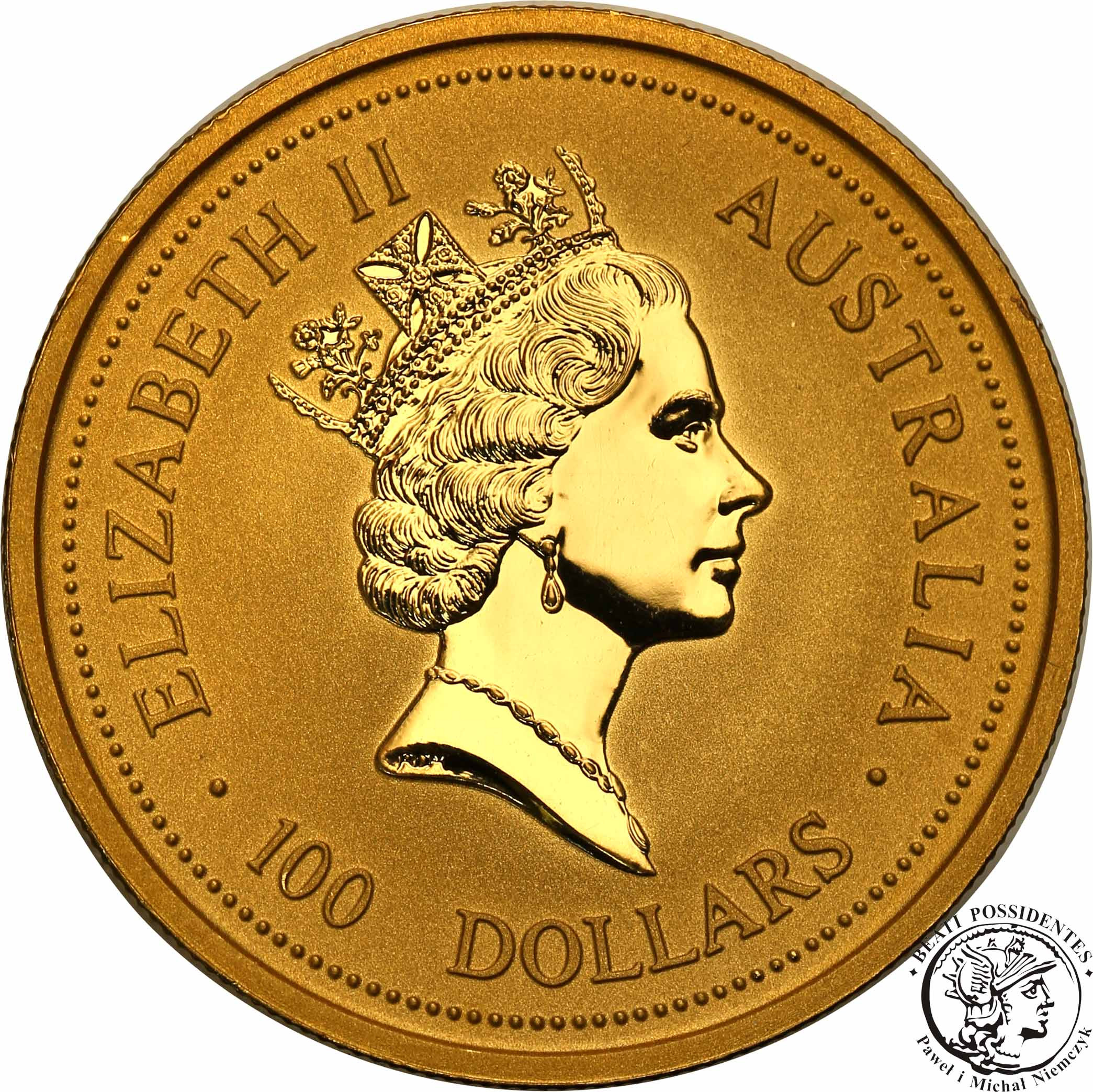 Australia Elżbieta II 100 Dolarów 1996 Kangur (uncja złota 999) st. 1