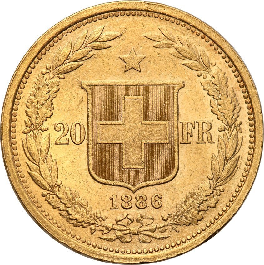 Szwajcaria 20 franków 1886 st.1-